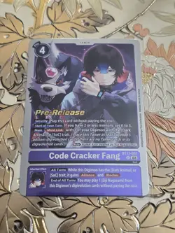 Code Cracker Fang Uncommon Secret Crisis Pre-Release Card BT17-091 - Image 1