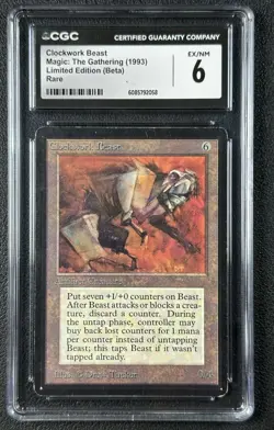 CLOCKWORK BEAST CGC 6 1993 MAGIC: THE GATHERING MTG BETA LIMITED RARE 2058 - Image 1