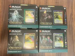 MTG Lord of the Rings LOTR Commander Deck Set - 4-Deck Set - Factory Sealed Case 195166205052 - Image 1