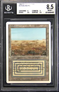 1994 MAGIC THE GATHERING REVISED EDITION SCRUBLAND BGS 8.5 - Image 1