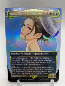 Magic the Gathering TCG 2025 WPN Promo 0001 Foil - YUNA, GRAND SUMMONER - Image 1