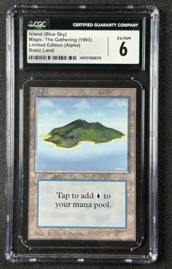 ISLAND BLUE SKY CGC 6 1993 MAGIC: THE GATHERING MTG ALPHA LIMITED EDITION 8216 - Image 1