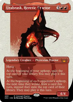 1x Urabrask, Heretic Praetor - Foil - Concept Praetor Light Play MTG Magic - Kid - Image 1
