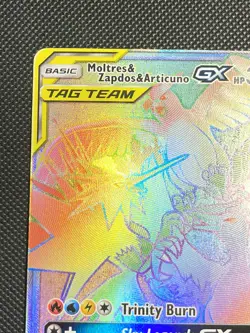 Moltres, Zapdos and Articuno GX Rainbow Full Art Pokemon Hidden Fates 69/68 TCG - Image 3