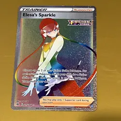 Pokemon TCG Elesa's Sparkle 275/264 Rainbow Rare, Fusion Strike - Image 1