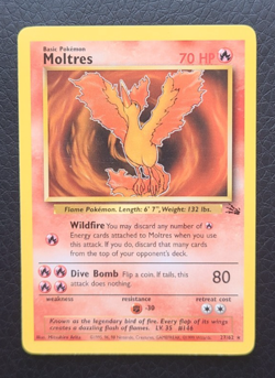 Moltres (27) Rare Unlimited Fossil 27/62 NM Pokemon TCG - Image 1