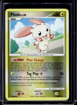 2007 Pokemon Diamond & Pearl Secret Wonders Plusle Reverse Holo #36/132 - Image 1