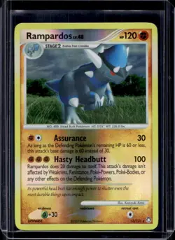 2007 Pokemon Diamond & Pearl Mysterious Treasures Rampardos Reverse Holo #33/123 - Image 1