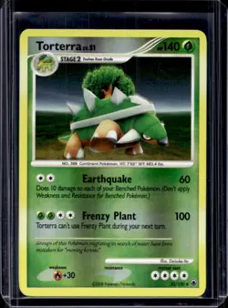 2008 Pokemon Diamond & Pearl Majestic Dawn Torterra Reverse Holo #30/100 - Image 1