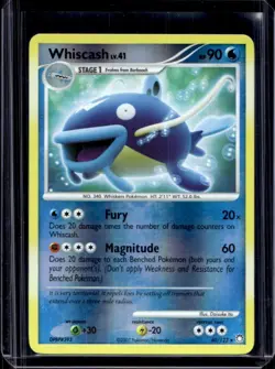 2007 Pokemon Diamond & Pearl Mysterious Treasures Whiscash Reverse Holo #40/123 - Image 1