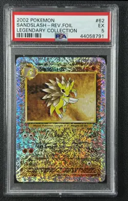 SANDSLASH PSA 5 2002 POKEMON LEGENDARY COLL #62/110 REVERSE HOLO FOIL 8791 - Image 1