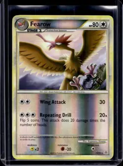 2010 Pokemon HeartGold & SoulSilver Unleashed Fearow Reverse Holo #15/95 - Image 1