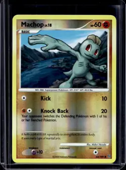 2008 Pokemon Diamond & Pearl Stormfront Machop Reverse Holo #64/100 - Image 1