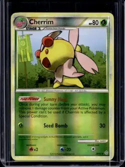 2010 Pokemon HeartGold & SoulSilver Unleashed Cherrim Reverse Holo #28/95 - Image 1