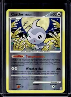 2008 Pokemon Diamond & Pearl Legends Awakened Castform Reverse Holo #48/146 - Image 1