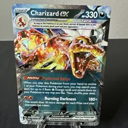 2024 Pokemon Charizard EX 054/091 Paldean Fates Double Rare - Image 1