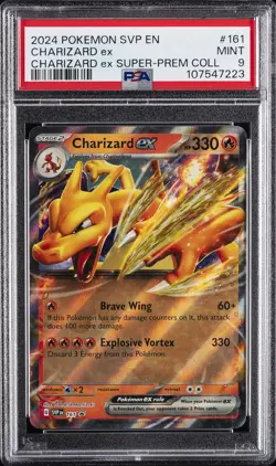 2024 POKEMON SUPER-PREMIUM COLLECTION PROMO #161 CHARIZARD EX PSA 9 - Image 1