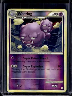 2010 Pokemon HeartGold & SoulSilver Weezing Reverse Holo #34/123 - Image 1