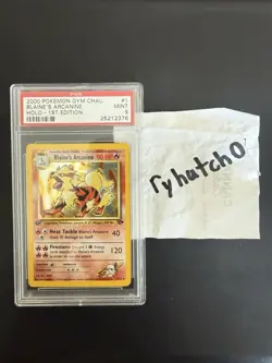 2000 Pokemon Gym Challenge 1st Edition Blaine's Arcanine Holo #1/132 PSA 9 - Image 3