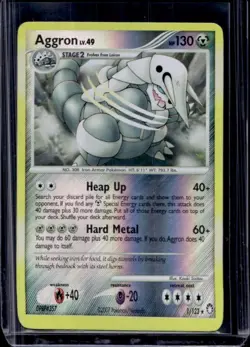 2007 Pokemon Diamond & Pearl Mysterious Treasures Aggron Reverse Holo #1/123 - Image 1
