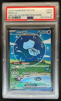 2024 Pokemon Paldean Fates Mew ex #232/091 PSA 9 - Image 1
