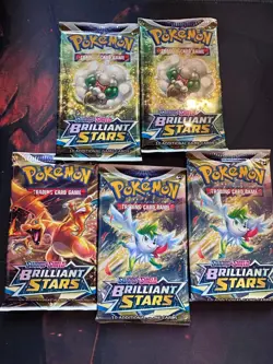 Pokemon TCG Brilliant Stars Booster Packs -- 5 Packs -- SEALED 🔥🔥 - Image 1