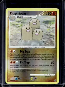 2007 Pokemon Diamond & Pearl Secret Wonders Dugtrio Reverse Holo #24/132 - Image 1