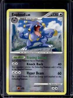 2009 Pokemon Platinum Supreme Victors Exploud Reverse Holo #28/147 - Image 1