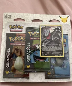 2016 Pokemon Portuguese Generations Factory Sealed Darkrai 3 Pack Blister - Image 1
