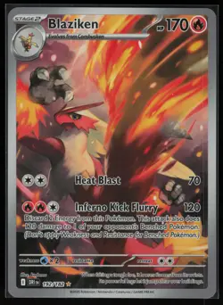 Pokemon Blaziken - Illustration Rare Holo SV10: Destined Rivals 2025 192/182 NM - Image 1