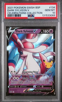 Pokemon TCG 2021 DARK SYLVEON V Celebrations SWSH134 BSP PSA 10 GEM MINT - Image 1