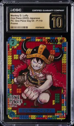 2025 ONE PIECE JPN PC: ONE PIECE DAY '25 PROMO MONKEY D. LUFFY CGC 10 PRISTINE - Image 1