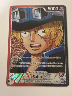 One Piece TGC, Sabo Alt Art Leader OP13-004 English Carrying On His Will - Image 1