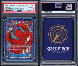 Buggy 3rd Anniversary-Gold Parallel OP09-051 SP One piece PSA 10 GEM MINT - Image 3