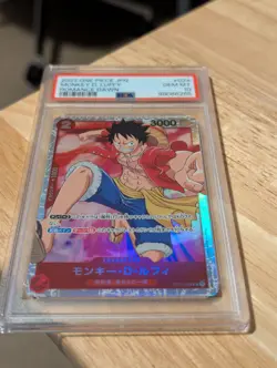 Bandai Monkey D. Luffy OP01-024 Romance Dawn Super Rare Holo Full Art JP PSA 10 - Image 2