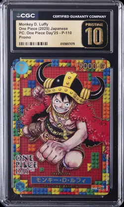 2025 ONE PIECE JPN PC: ONE PIECE DAY '25 PROMO MONKEY D. LUFFY CGC 10 PRISTINE - Image 1