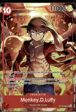 2024 One Piece Monkey.D.Luffy Treasure Booster Set #ST10-006 - Image 1