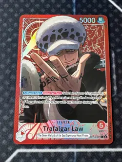 One Piece TCG English OP14-001 Trafalgar Law Leader Alt Art - Image 1