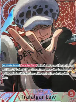One Piece TCG English OP14-001 Trafalgar Law Leader Alt Art - Image 3