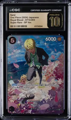 2024 ONE PIECE JAPANESE ROYAL BLOOD SUPER RARE SP VER. SANJI CGC 10 PRISTINE - Image 1