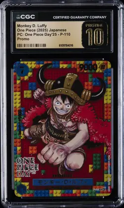 2025 ONE PIECE JPN PC: ONE PIECE DAY '25 PROMO MONKEY D. LUFFY CGC 10 PRISTINE - Image 1