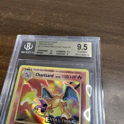 Pokemon Charizard XY Evolutions Staff Prerelease Holo Rare Promo #11 BGS 9.5 Gem - Image 2