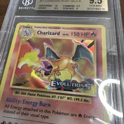 Pokemon Charizard XY Evolutions Staff Prerelease Holo Rare Promo #11 BGS 9.5 Gem - Image 3