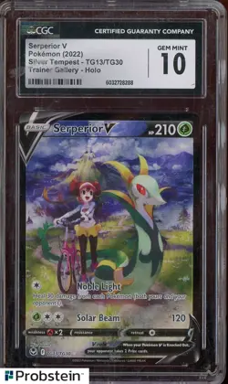 2022 Pokemon Silver Tempest #TG13/TG30 Serperior V Holo Trainer Gallery CGC 10 - Image 1
