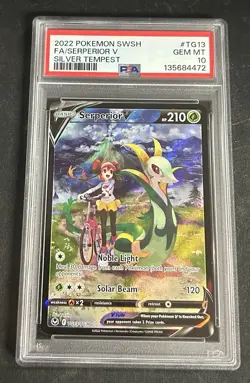 2022 Pokemon Silver Tempest Serperior V Trainer Gallery Holo #TG13/TG30 PSA 10🔥 - Image 1