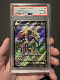 2022 Pokemon Silver Tempest Serperior V Trainer Gallery Holo #TG13/TG30 PSA 10 - Image 1