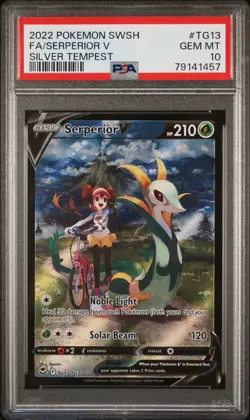 2022 Pokemon Silver Tempest Serperior V Trainer Gallery Holo #TG13/TG30 PSA 10 - Image 1