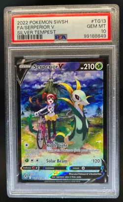 2022 Pokemon Silver Tempest Serperior V Trainer Gallery Holo #TG13/TG30 PSA 10 - Image 1