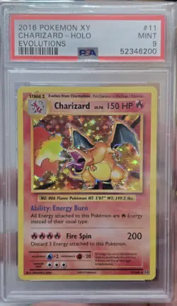 Pokemon Charizard XY Evolutions 2016 Holo TCG Card 11/108 PSA 9 - Image 1