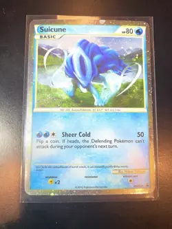 Suicune HGSS21 Holo Black Star Promo Pokemon Card MP - Image 1